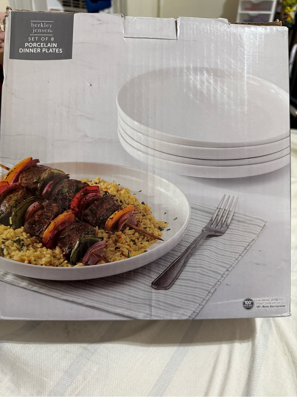 Berkley Jensen White Porcelain Dinner Plates - Set of 8